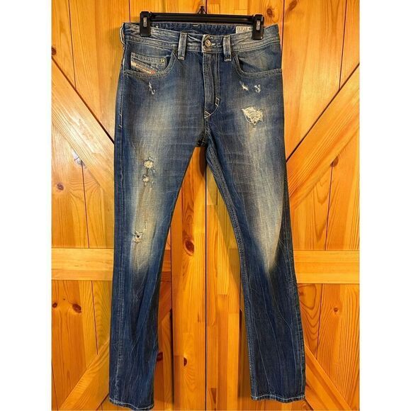 Diesel Thavar 27x32  008QL slim skinny Jean distressed medium wash (4860) - Picture 1 of 9